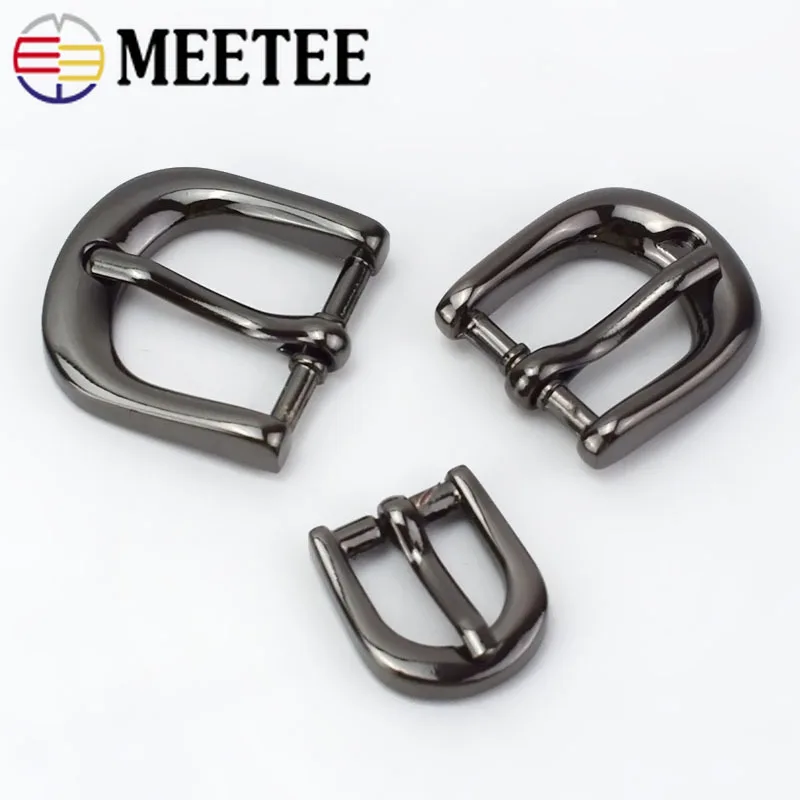 4/10pc Meetee Handbag Shoes Strap Belt Metal Pin Buckles 11/15/20mm Slider Web Adjuster DIY Leather Craft Repair Accessory F3-25