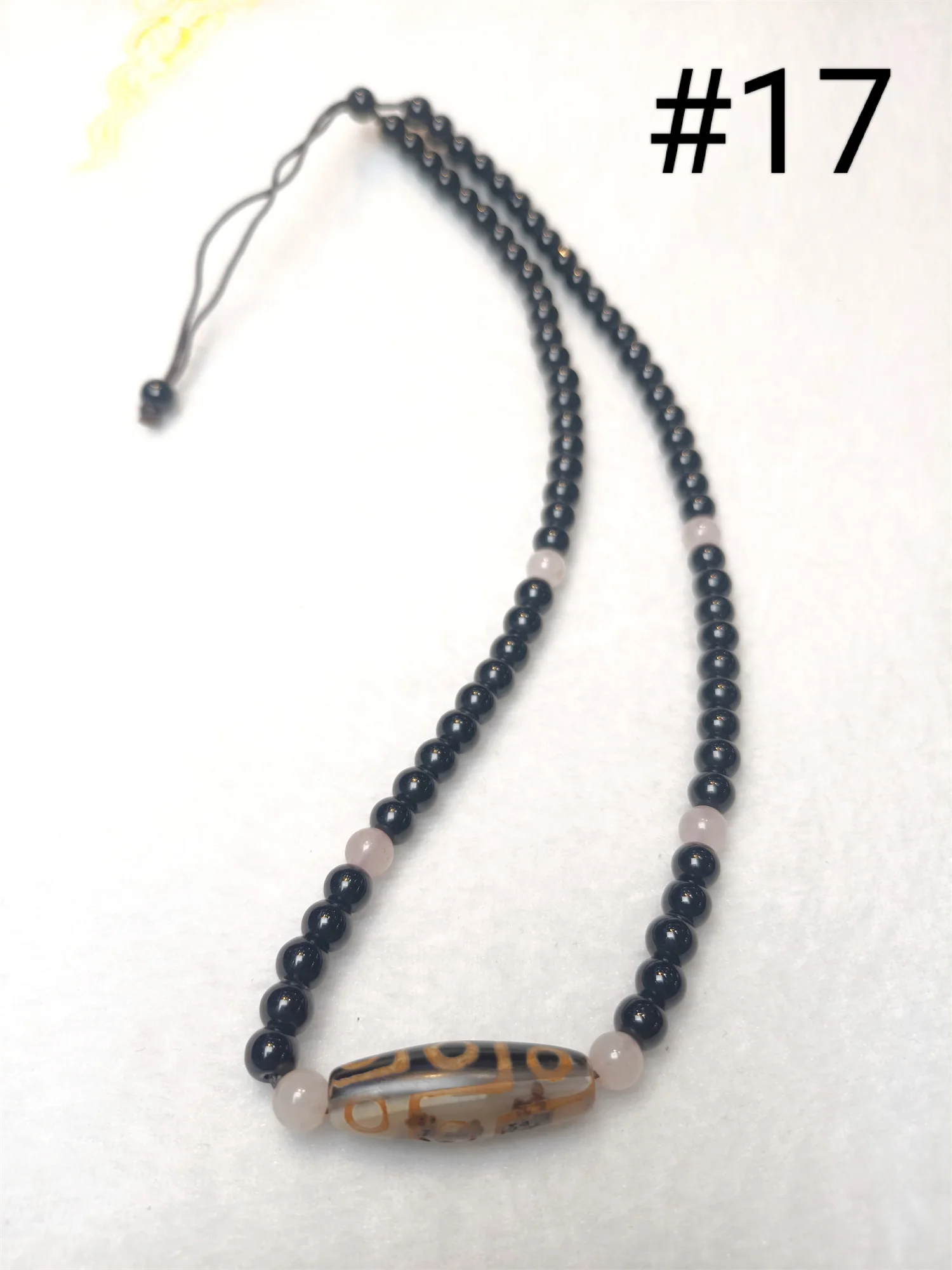 1pcs/lot Natural old agate dzi necklace weathering patterns Buddhist beads men's and women's jewelry clavicle chains ethnic