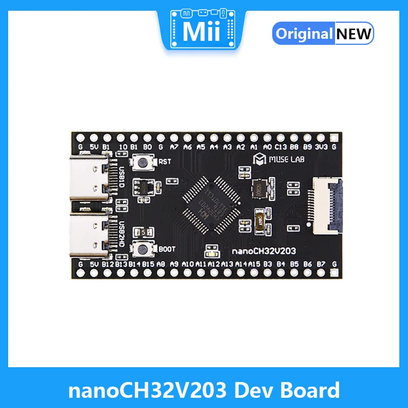 

nanoCH32V203 Development Board WCH RISC-V Dual TYPE-C USB Interface LCD Interface SD Card Slot Open Source