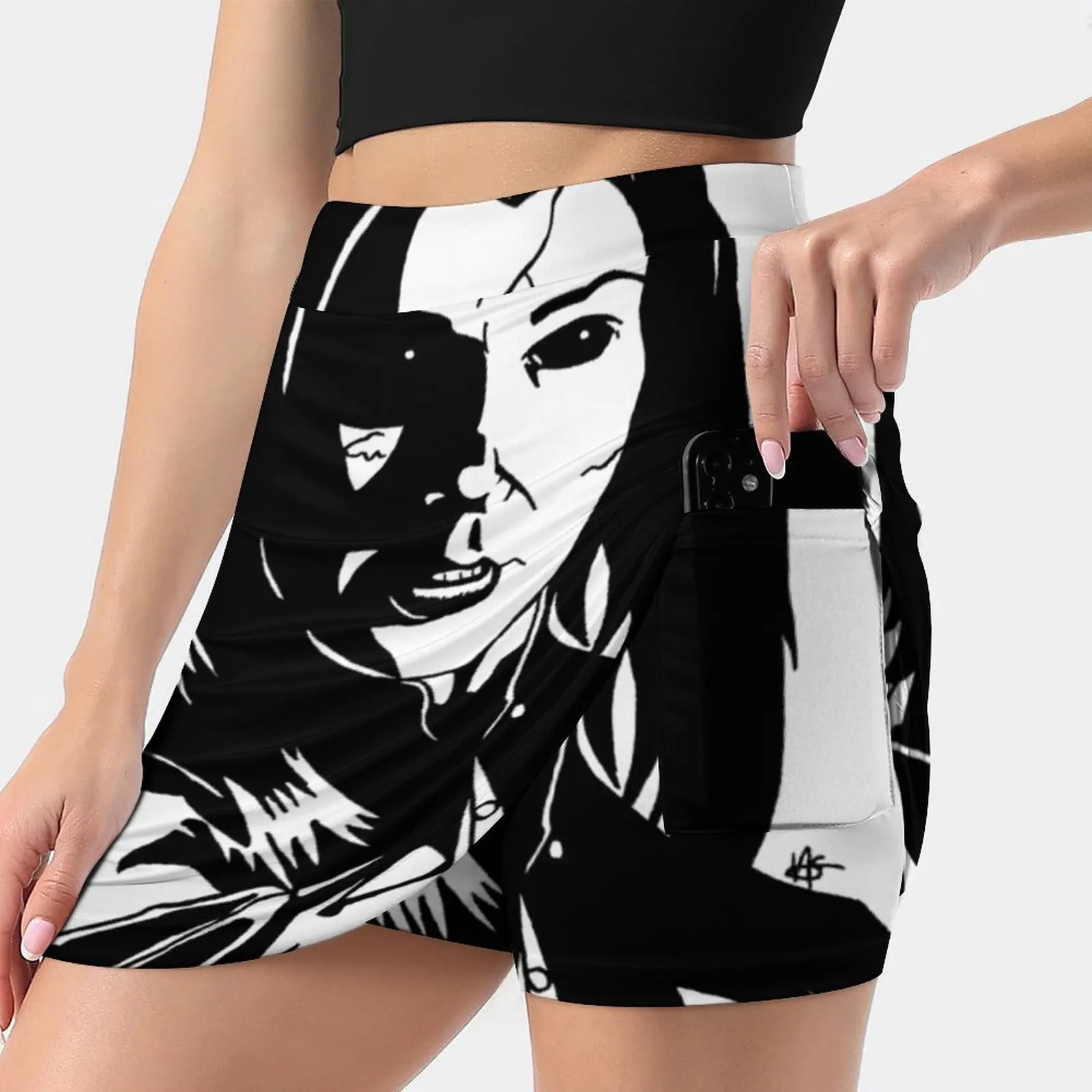 Bad Witch Women's Fashion Sporting Skirt With Pockets Tennis Golf Running Skirts Horror Horror Film Movies Tv Horror Tv Horror