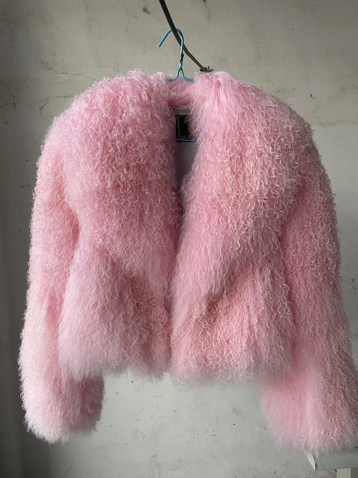 Damen-Jacke aus echtem Mongolei-Schaffell, elegant, weiß, flauschig, solide, verdickt, warm, lange Ärmel, Mäntel, schicker Wintermantel
