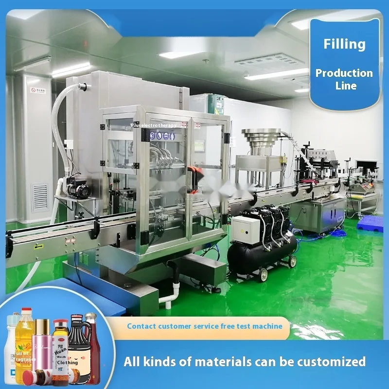 Fully Automatic Red White Wine Vegetable Oil Line Culture Liquid Fertilizer Filling Machine Filling Line Liquid Production Line