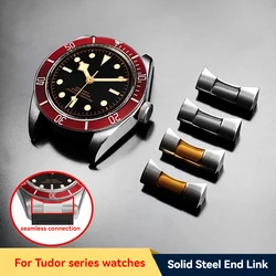 21mm 22mm Rubber Strap End Link for Tudor 1958 Timing M79360 M79363 Black Gold Solid Stainless Steel Head Nut Adapter Connector