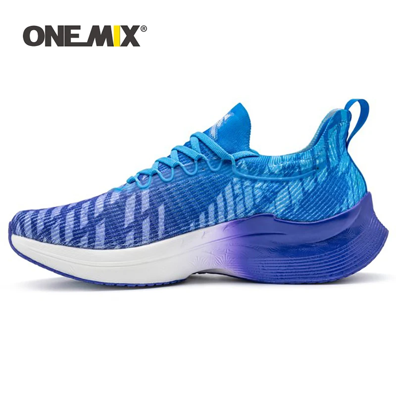 

ONEMIX Waterproof Running Shoes Man Outdoor Breathable Damping Sport Shoes Women's Lightweight Marathon Lace Up Jogging Sneakers