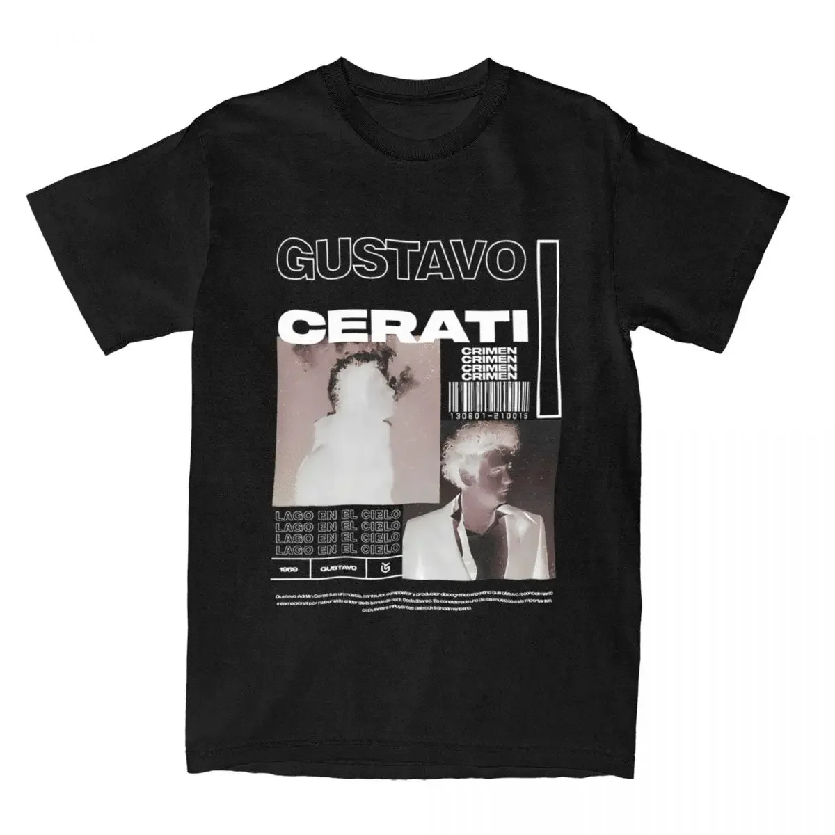 Men Women's Gustavo Cerati Music Singer Shirt Merch Cotton T-shirt Clothing Casual Tees All Seasons