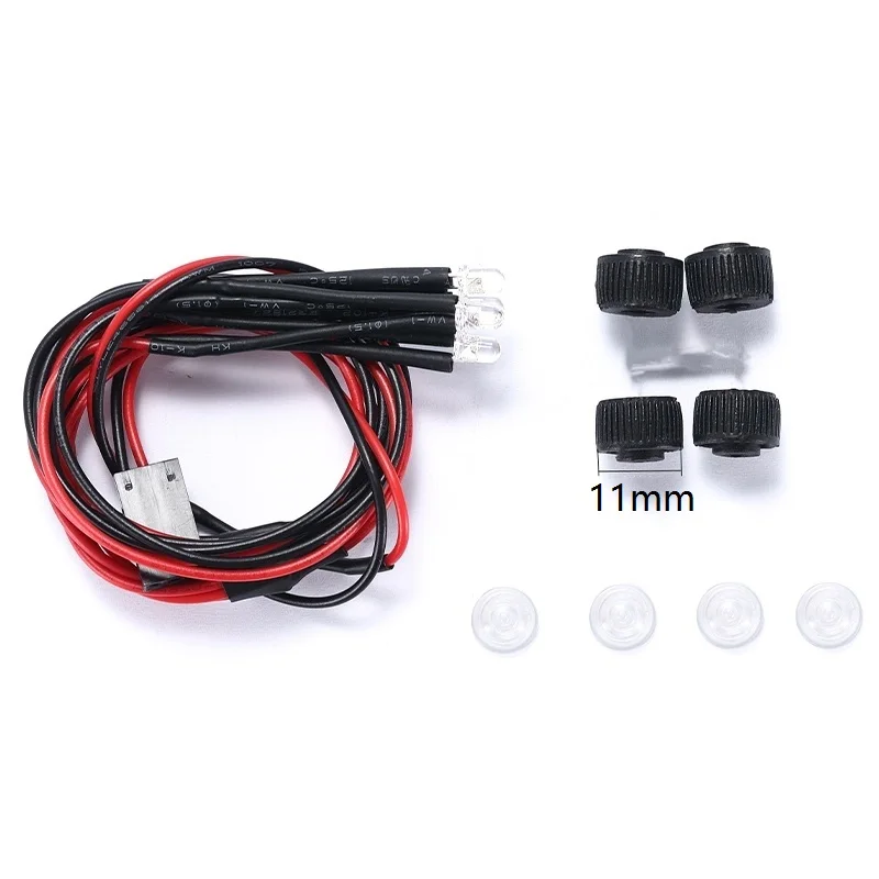 4Pcs/Set Led Light Cover Spotlight Roof Lampshade For Axial SCX24 1/24 RC Crawler Car Upgrade Parts Accessories