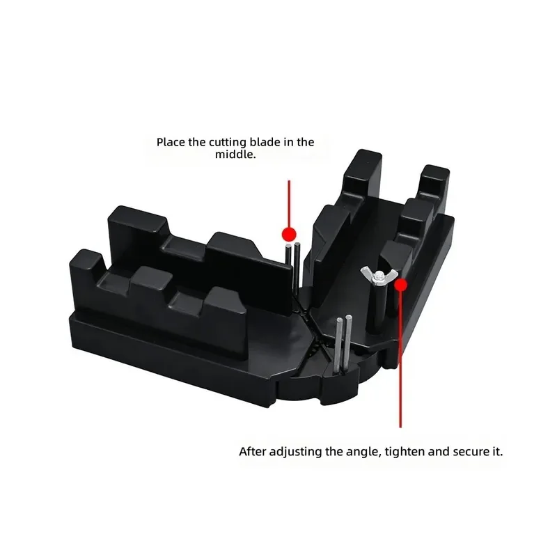 Angle Measurement Tool Adjustable 90-180 Degree Guide Groove for Precision Miter Cutting with Scale Professional Woodworking