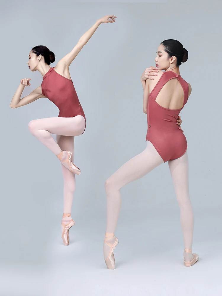الرقبة الوقوف طوق الباليه ممارسة الملابس الكبار المرأة الجديدة الجمباز الملابس الجسم التدريب الأساسي الربيع ثياب