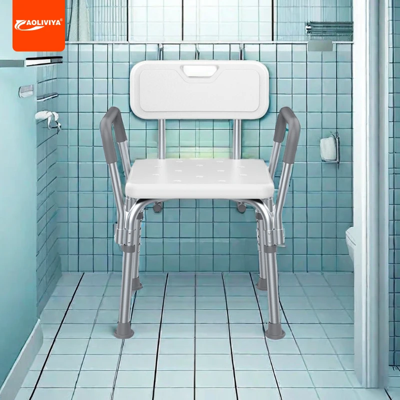 

Aoliviya Aging-Friendly Bath Chair Elderly Shower Chair Aluminum Alloy Non-Slip Bathroom Bath Shower Chair