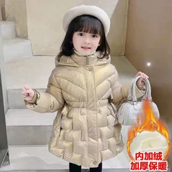 Girls Coat Jacket Cotton Windbreak Snowsuit 2023 Dazzling Winter Autumn Plus Size Outwear Children's Clothing