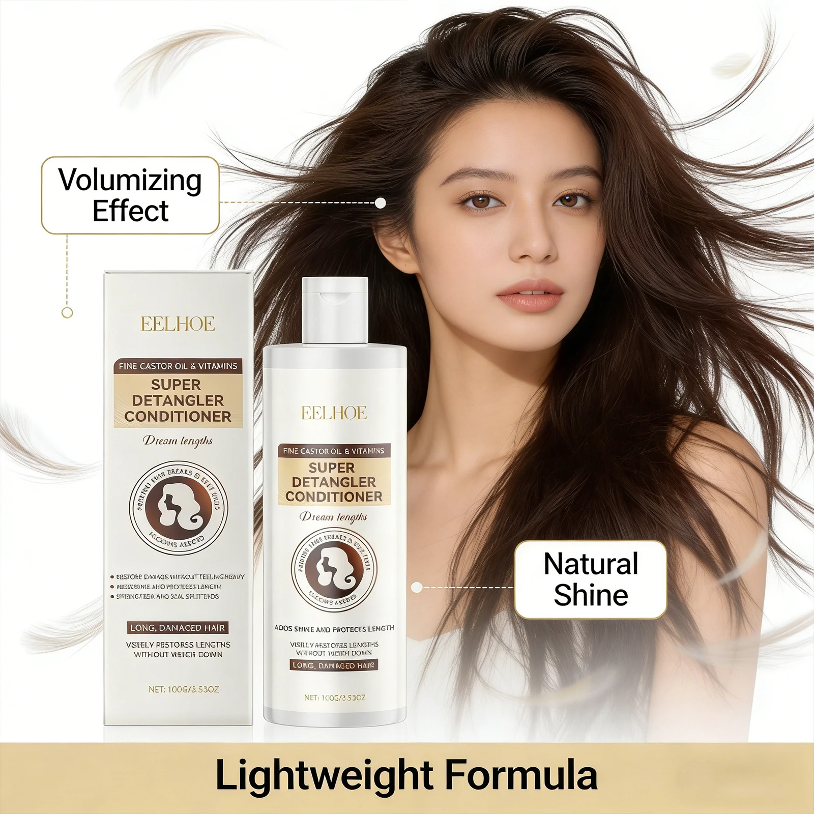 Acondicionador Capilar con Protección Térmica, Repara y Mejora el Cabello Encrespado, Restaura el Brillo Natural, Fortalece las Raíces, Acondicionador Hidratante