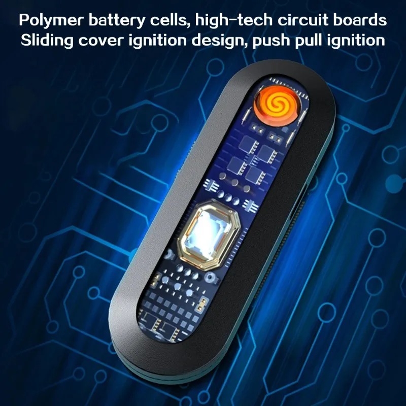 

2026 New Windproof Metal Lighter Coil Tungsten Wire Rechargeable Flameless Electric Lighter Men's Gift