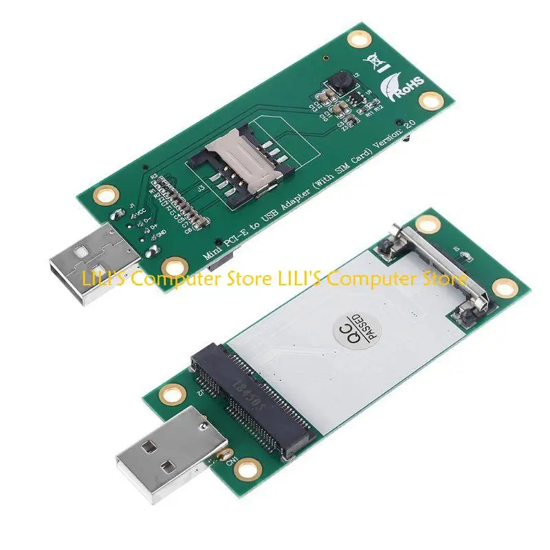 بطاقة محول A52B Mini PCI-e اللاسلكية WWAN إلى USB مع فتحة لبطاقة لهاتف هواوي