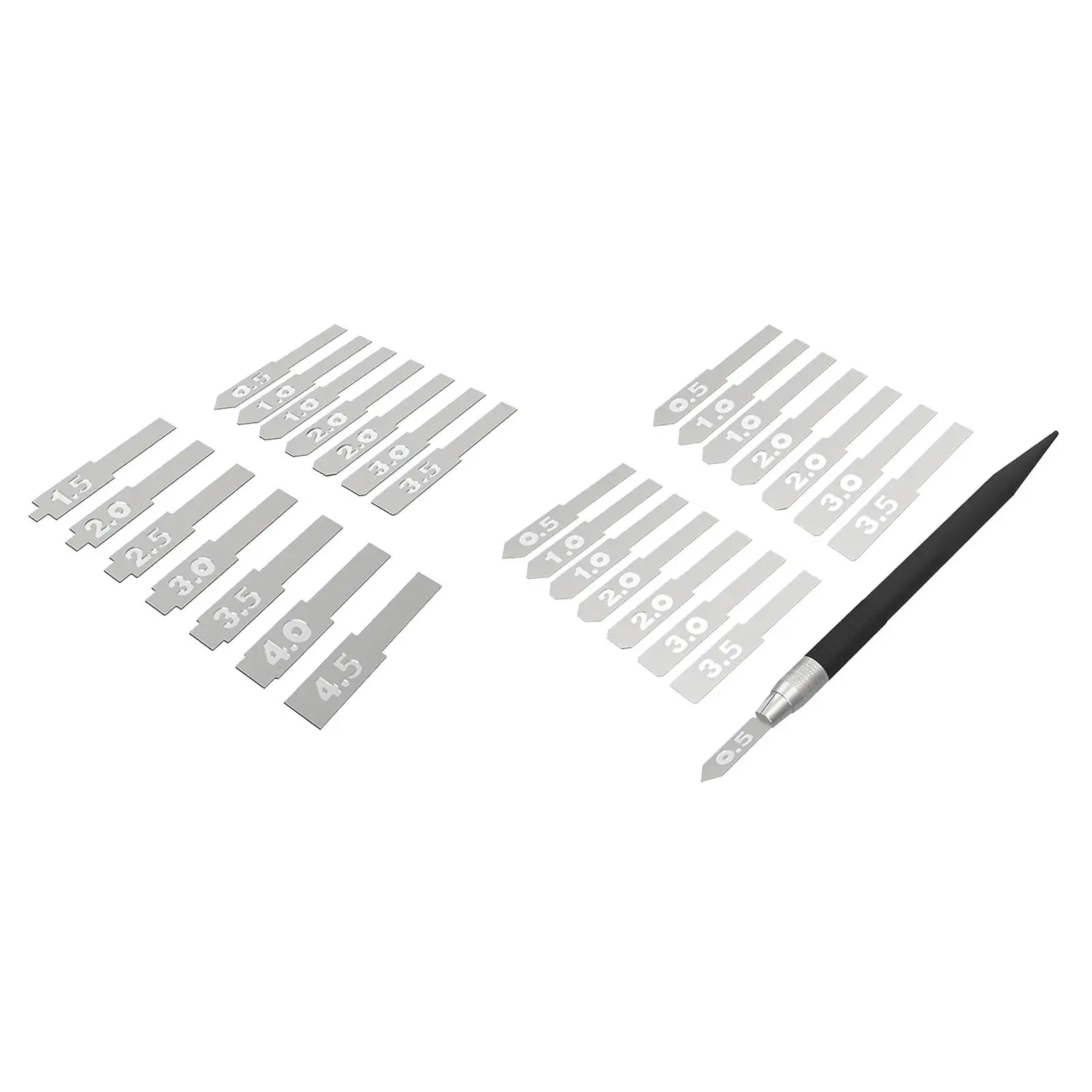 14x Hobby Model Maken Gereedschap Gatopener Mini Handgereedschap 0,5-4,5 mm voor het repareren van landschap