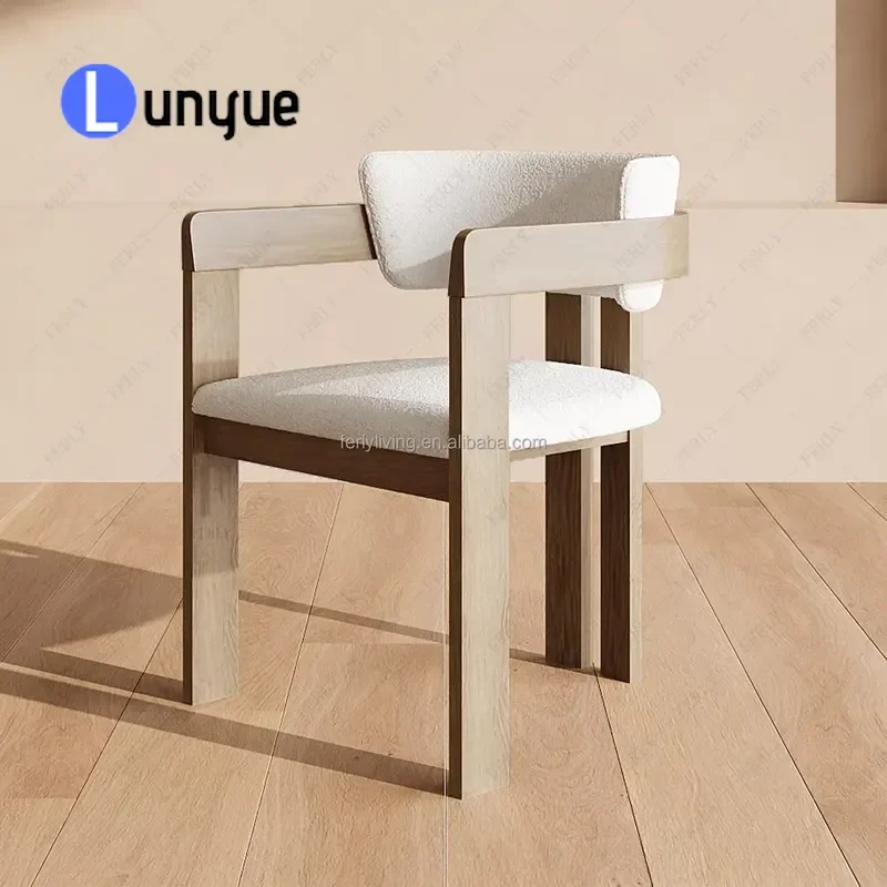 Luxury Modern Solid Oak Wood Dining Table and Chair Set 8 Seats Customizable Furniture for Home Hotel Villa Restaurant