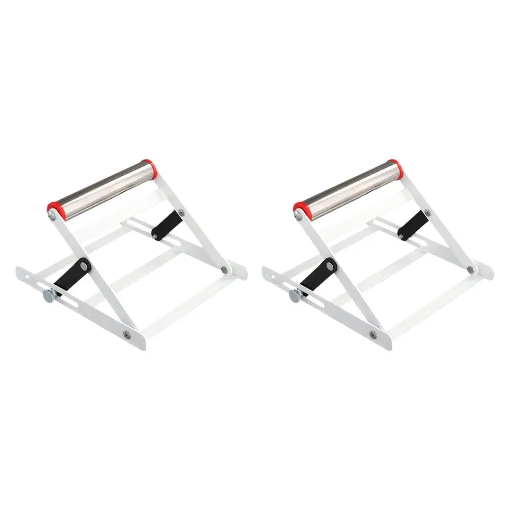 1/2pcs Cutting Machine Support Frame Adjustable Lifting Bracket Workbench Stainless Lift Frame Tools Stand Steel Power Roll E4S8