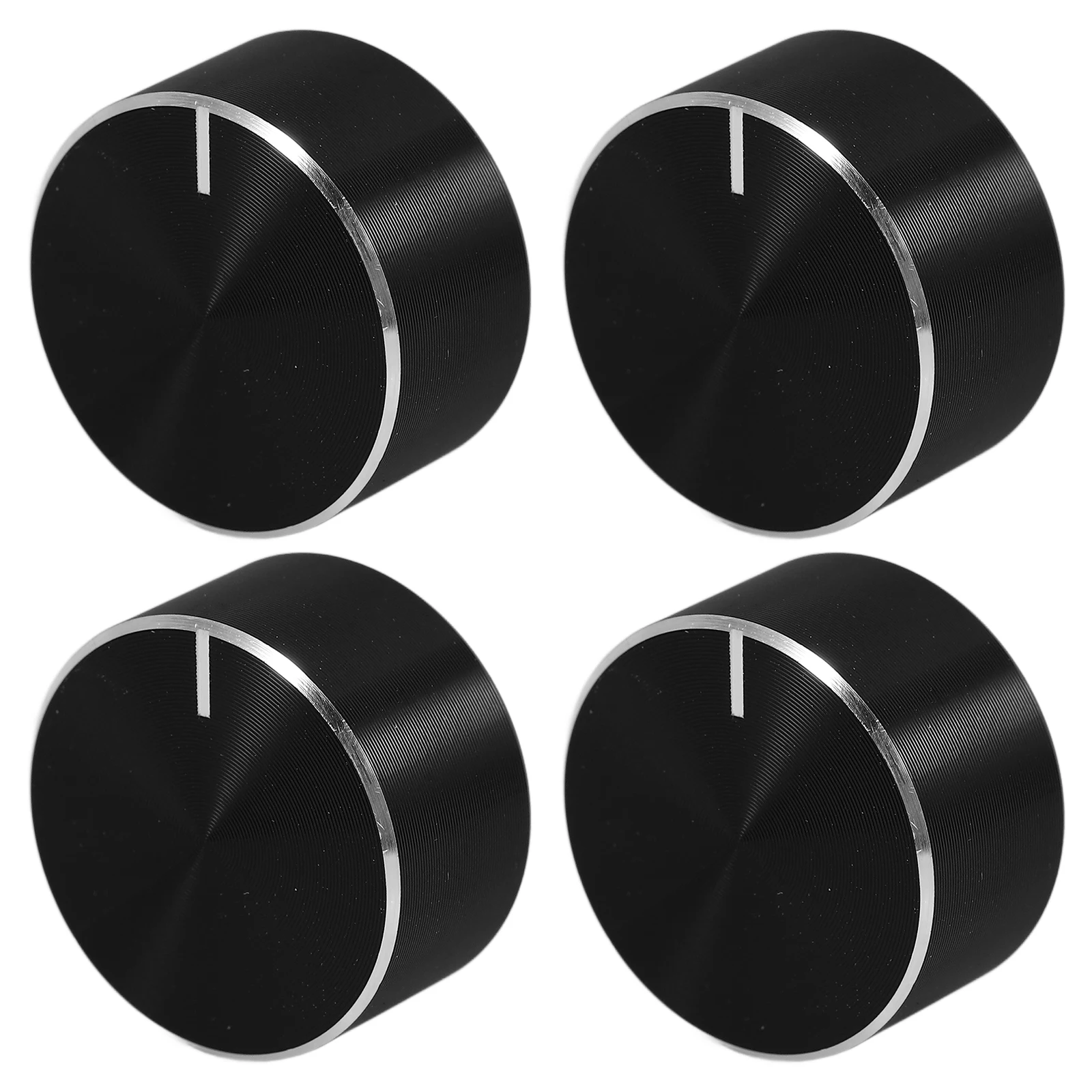 

4 Pcs 6mm Shaft Volume Knob 20x10mm Amplifier Black Aluminum Potentiometer Caps Replacement Bass Guitar