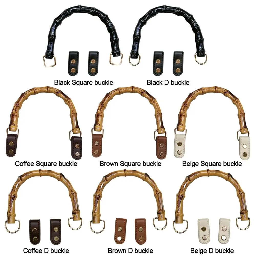 DIY اليدوية انفصال الخيزران محفظة مقابض مع مشبك حقيبة يد بلاستيكية الفرقة مقبض حقيبة الملحقات