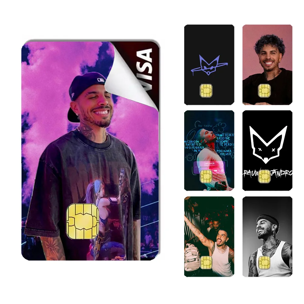 Rauw Alejandro Rapper Stickers Cartoon Credit Card Visa Debit Bank Charge Card Bus Metro Waterproof Sticker Decal Decoration