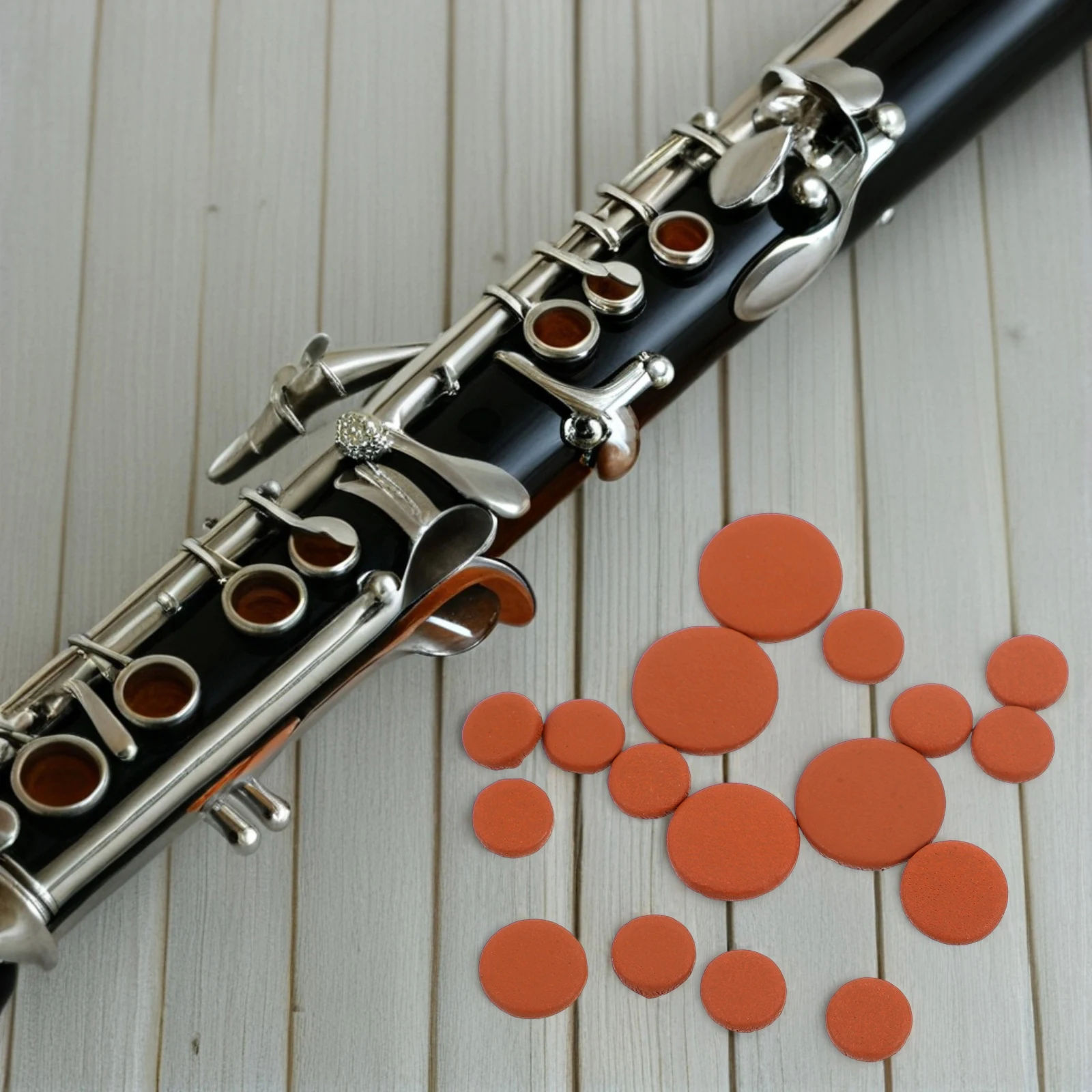 

17Pcs Clarinet Pads Professional Repair Kit Sound Hole Replacement Parts Clarinet Repair Accessories