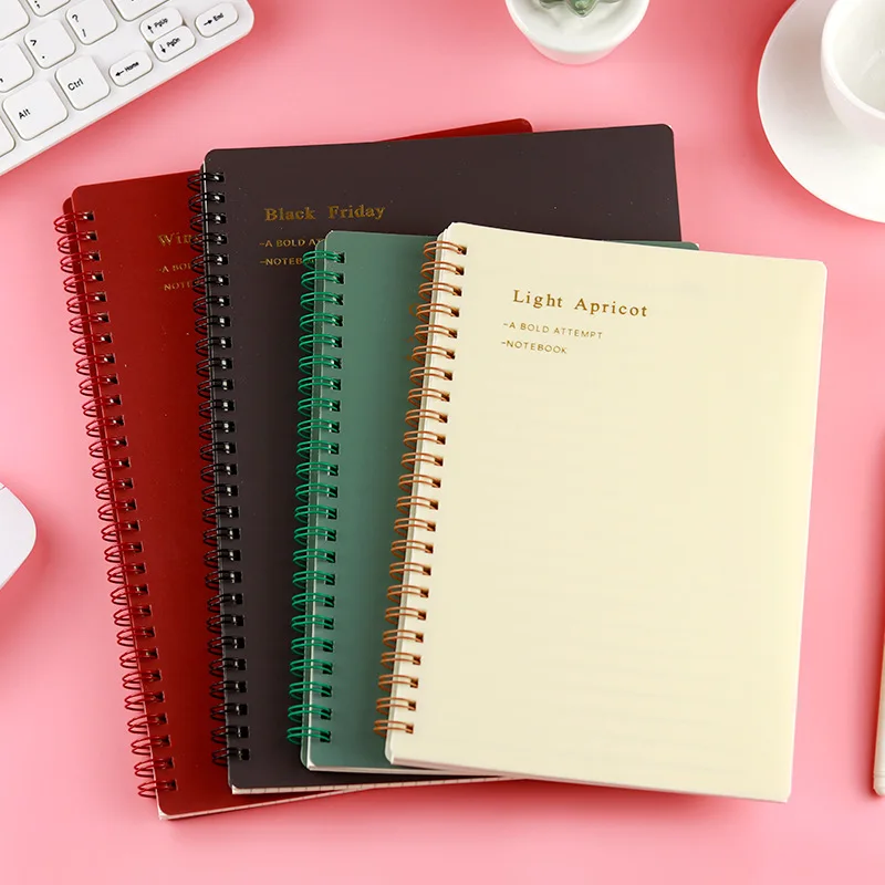 

A5 Coil Notebook Morandi Color Retro Simple Student Small Fresh Horizontal Notebook Grid Inner Page Notebook