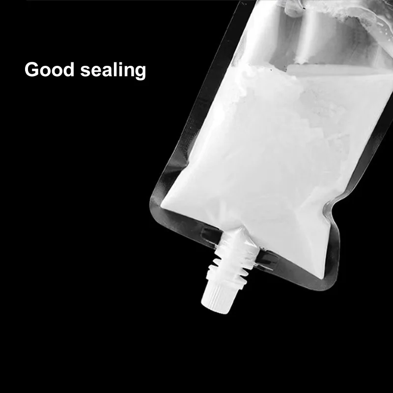 StoBag 100pcs Wholesale Transparent Liquid Packaging Bags Nozzle Drinking Clear Juice Beverage Sealed Storage Reusable Pouch