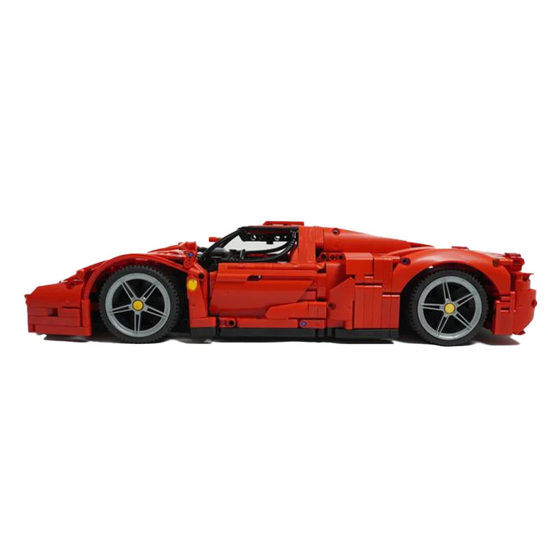 Super Car Series Red Model Collection Expert Puzzle, Brick Toy, Birthday Gift, Bricolage DIY, Échelle 1:10, Nuit de construction