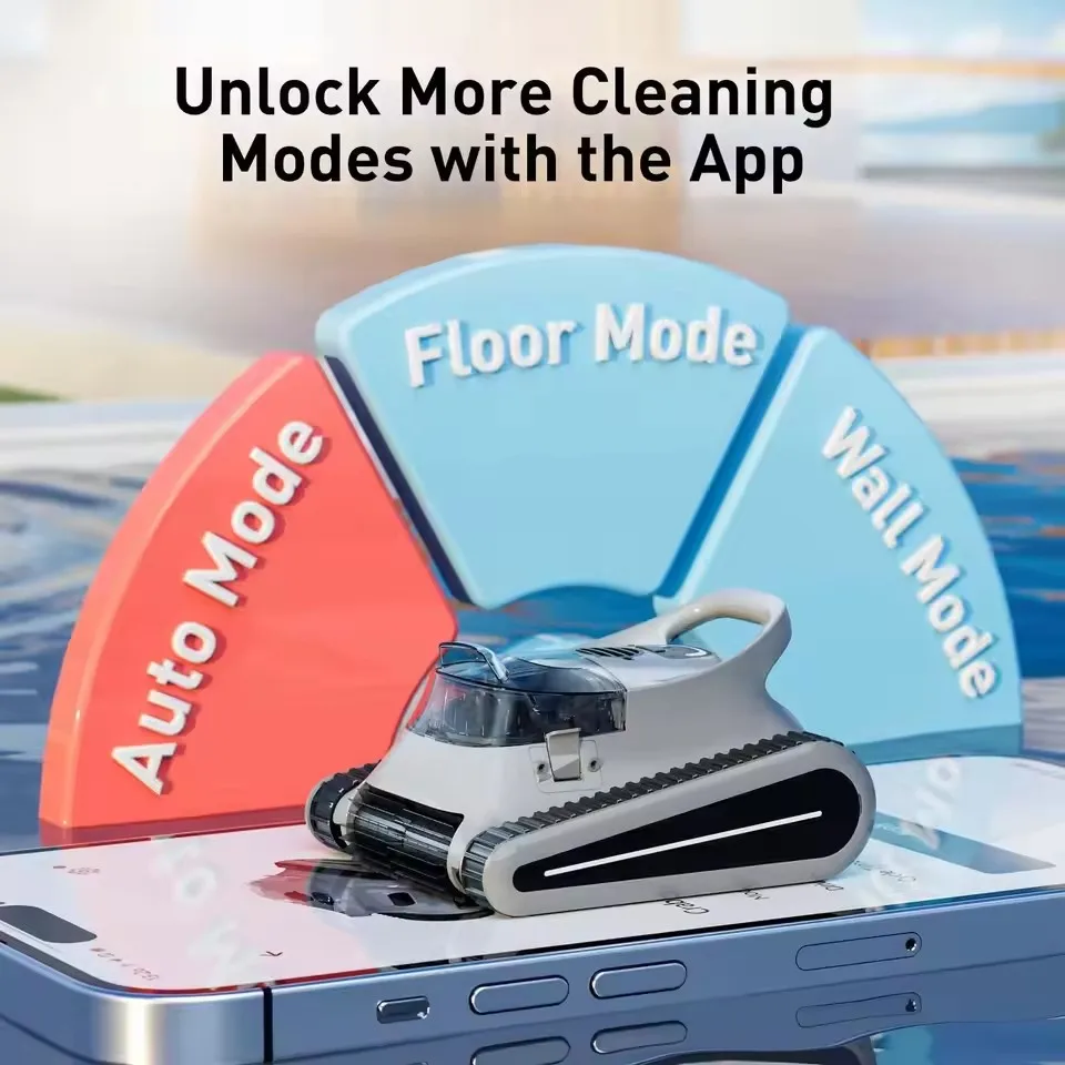 Pool Vacuum Up to 180 Mins Run time, Robotic Pool Cleaner Above Ground for Inground Pools up to 2000 Sq.ft