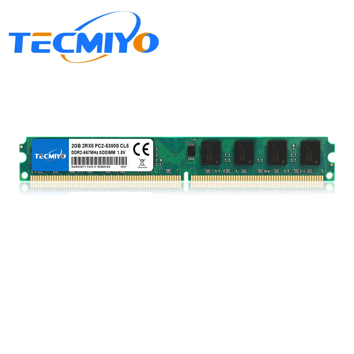 

TECMIYO 2 Гб DDR2 667 DIMM оперативная память для настольного компьютера DDR2 1,8 в 240 контактов, цвет зеленый