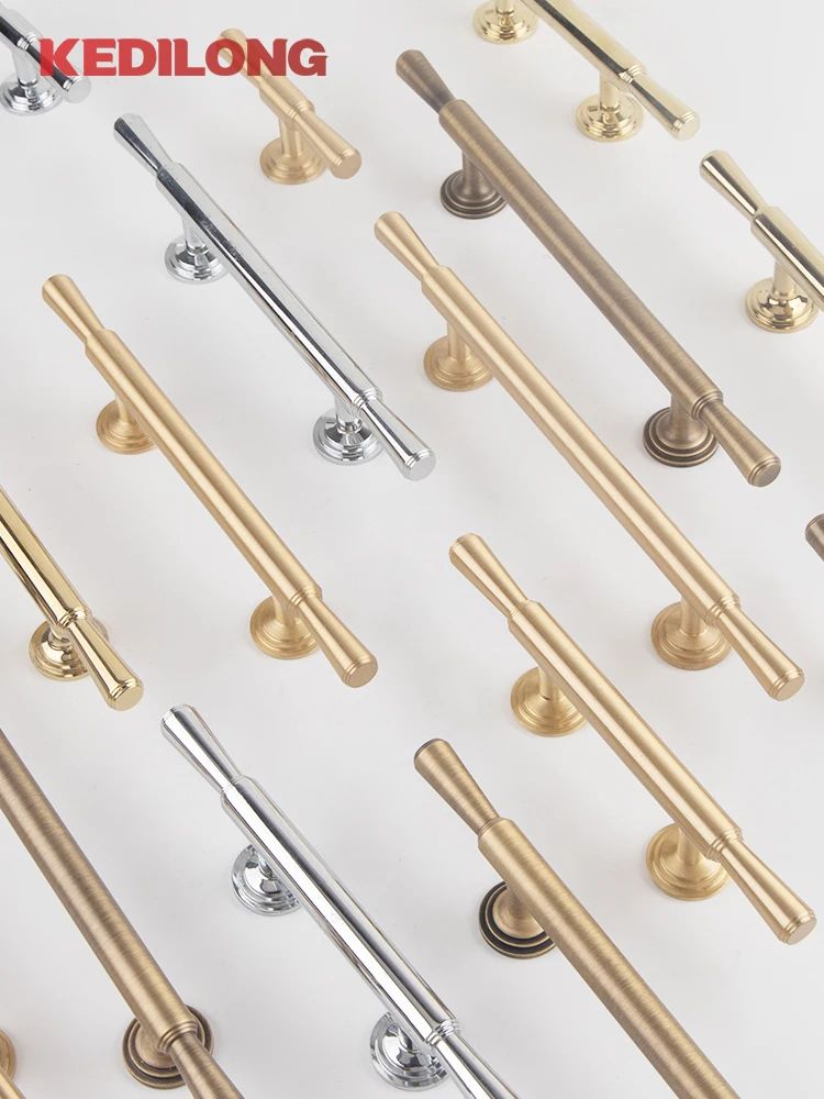 

KEDLO KEDLO solid brass European light luxury brushed gold handle kitchen cabinet antique copper brass Pull drawer handle