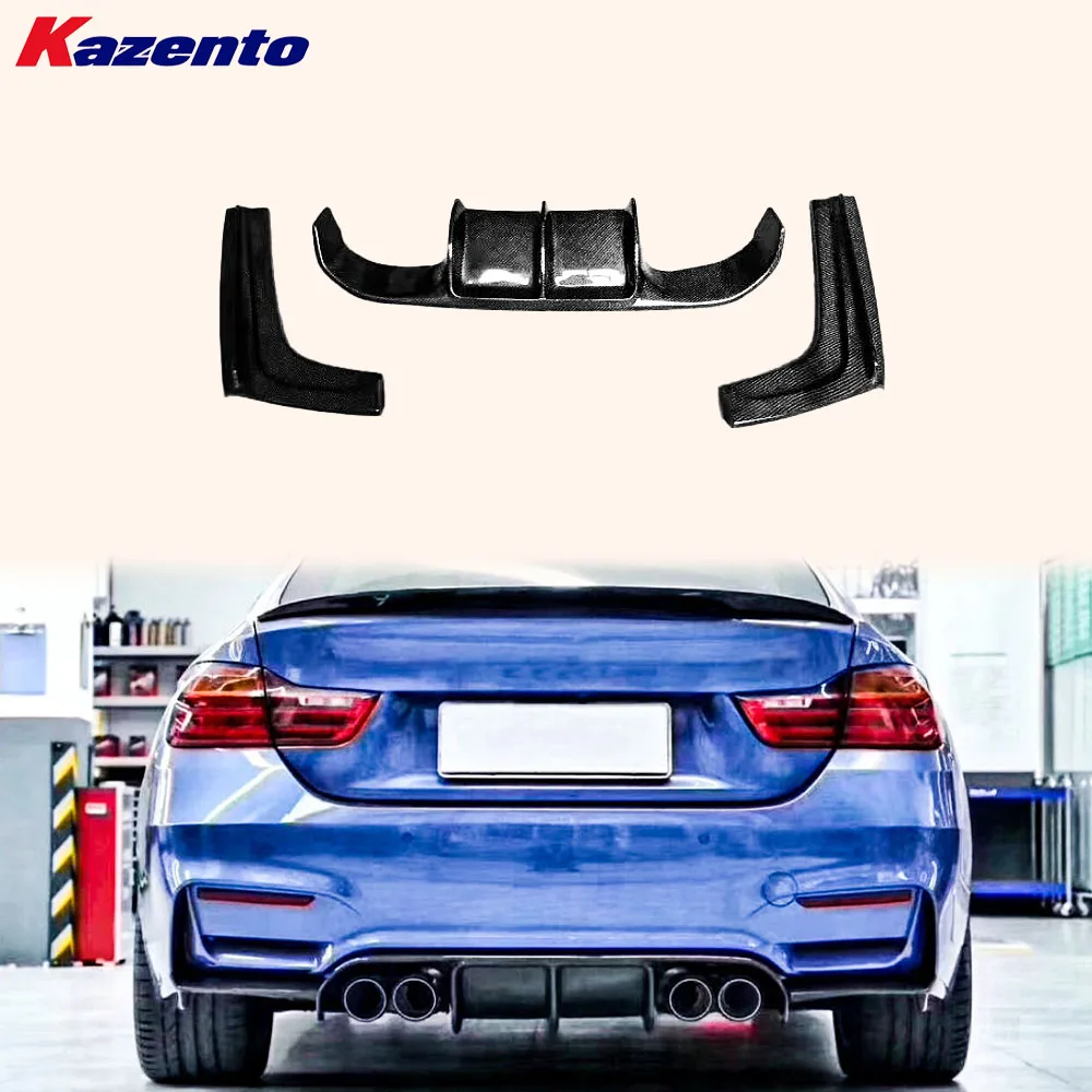 

For BMW 4 Series 14-20 F32 F33 F36 (AN Only) Carbon V Rear Bumper Diffuser Lip
