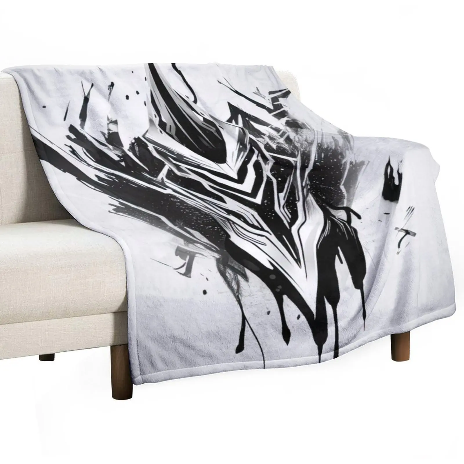 warframe logo Throw Blanket sofa bed Hairy warm winter Personalized Gift Sofa Baby Blankets