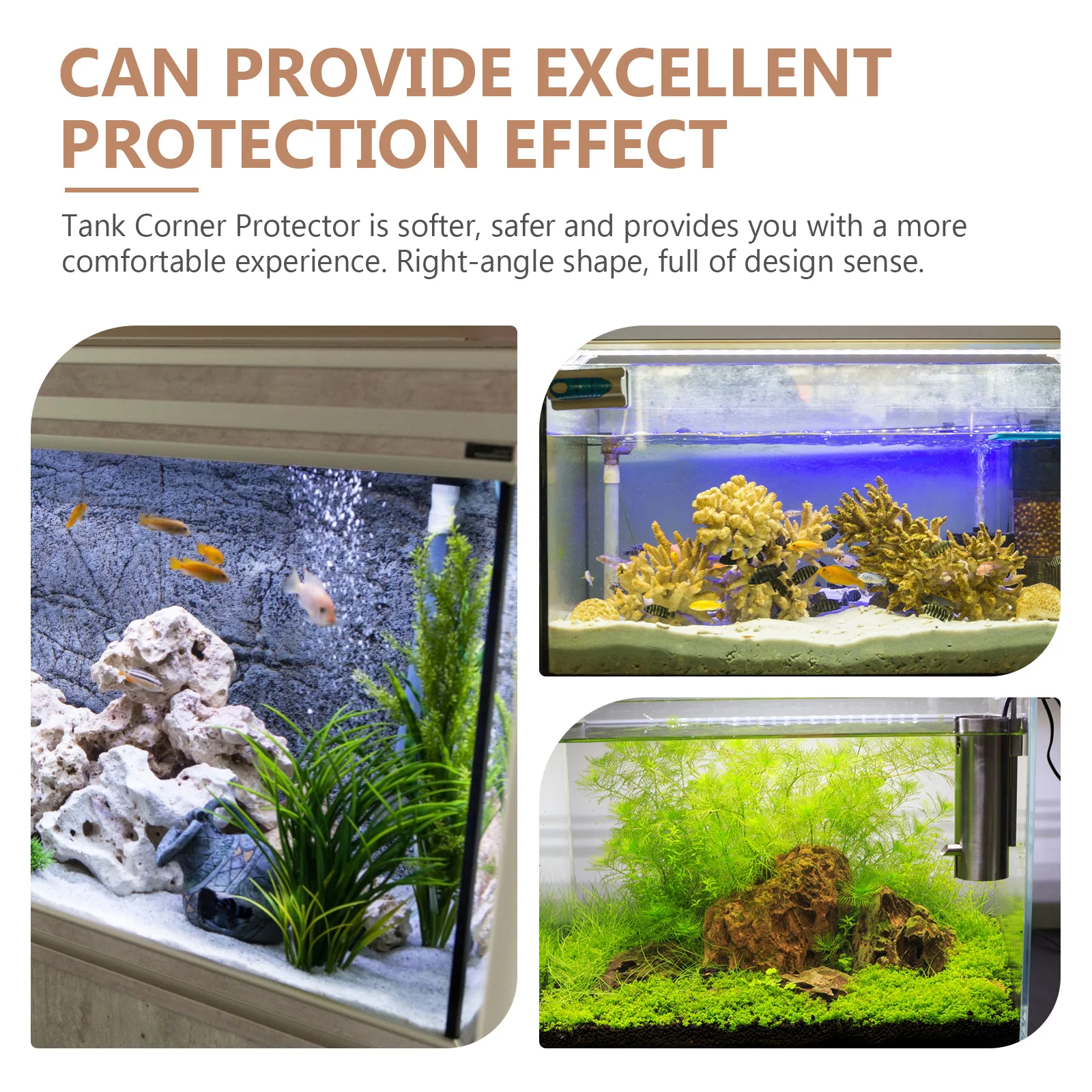 

6Pcs Anti-Collision Corner Guard Silicone Protectors Soft Tank Corner Covers Protect Baby Furniture Safety Bumpers