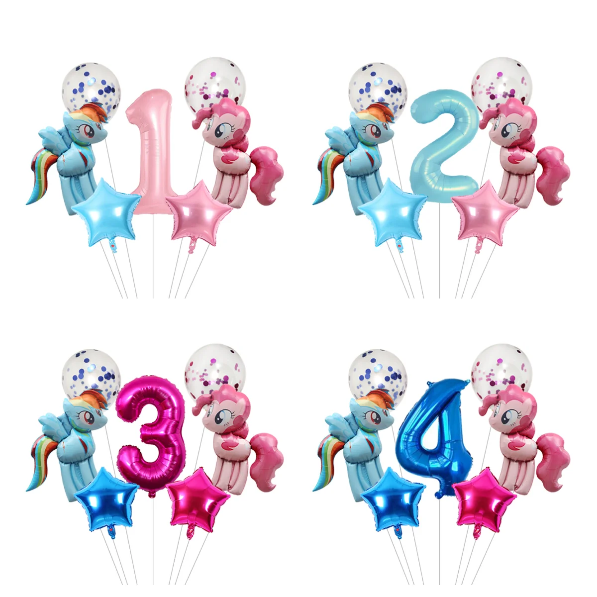 My Little Pony Flower  Balloon Garland Arch Kit Globos Colorful Latex Balloons Girls Birthday Baby Shower Photo Backdrop Party