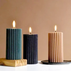 Moldes acrílicos de cera de Pilar largo para velas, accesorio perfumado hecho a mano, molde de inyección para velas de Cena romántica, adorno para decoración del hogar