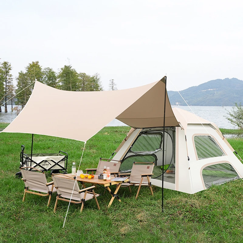 

Outdoor Camping Tent Automatic Speed-Opening Portable Folding Family Large Space Tent Windproof Waterproof Easy Instant Set