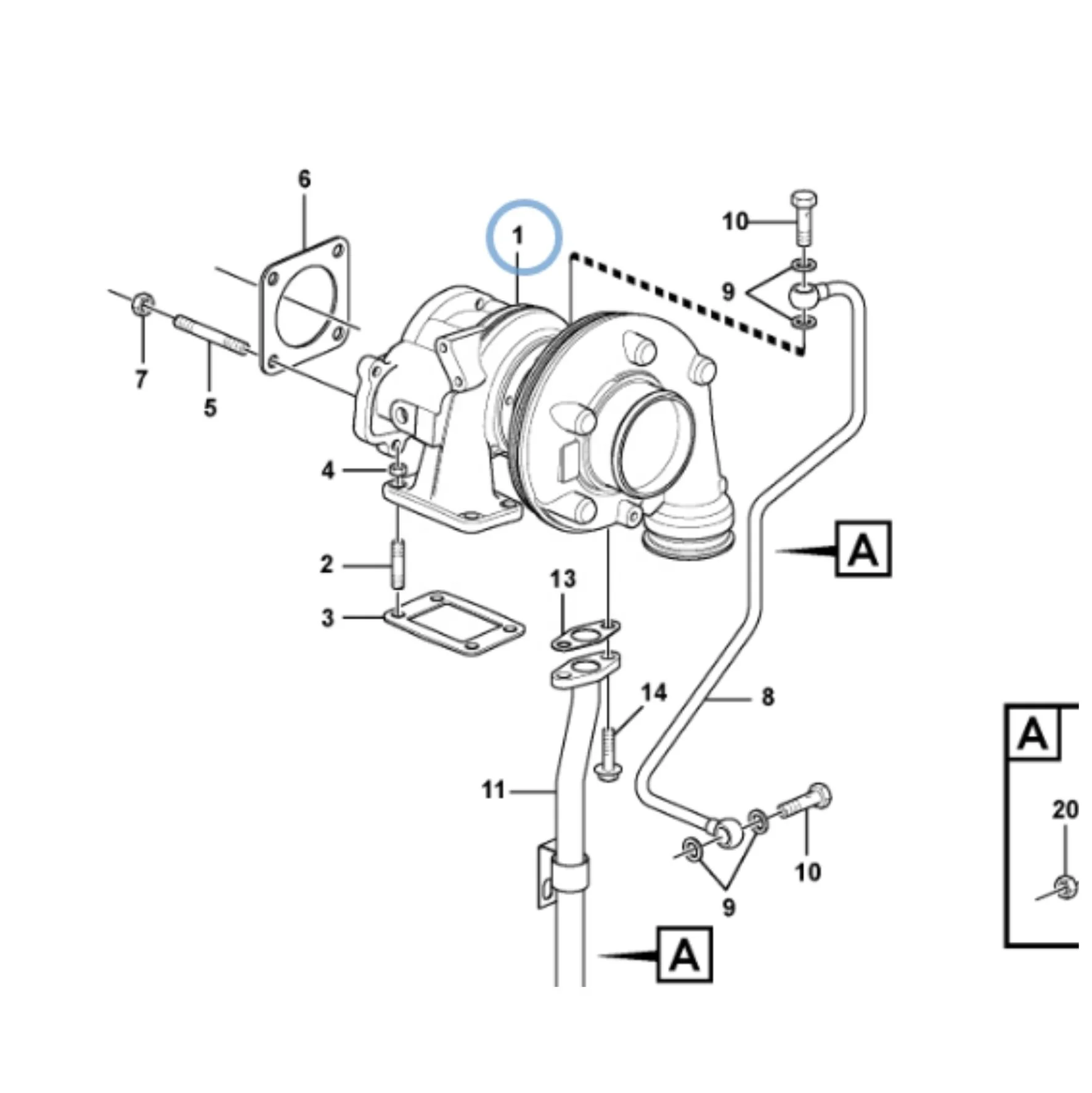 Excavator Accessories EC210B D6D Turbochar Ger 04294752 VOE 20873313 Turbo Suitable For  Machinery