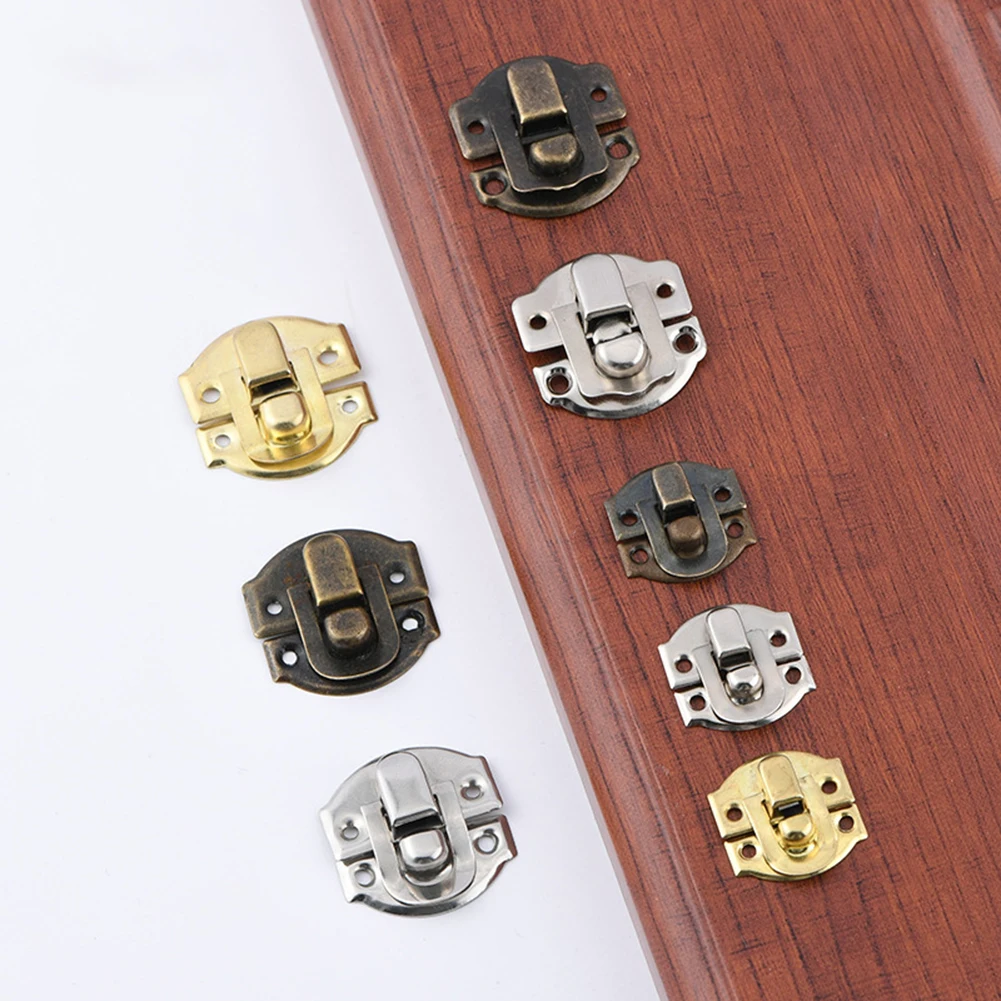10PCS Treasure Box Buckle Iron Wooden Box Buckle Lock Buckle Retro Small Buckle Vintage Antique Metal Lock Hardware Accessory