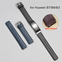 Ypm 16mm Genuine Leather Strap for Huawei Band B7/B6/B3 Smart Watchband Men Women Sport Quick Release Watch Bracelet for HUAWEI