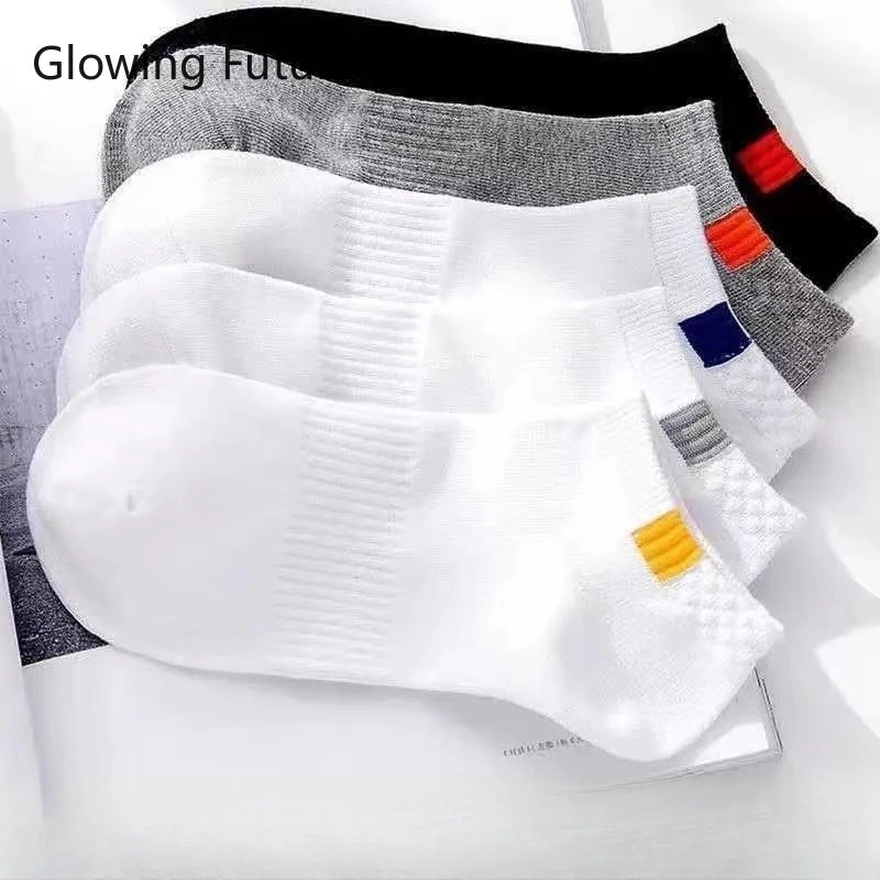 Leisure Business Comfortable Breathable Sweat-absorbing Boat Socks Men's Low Tube Socks Classic Sports Basketball Men's Socks