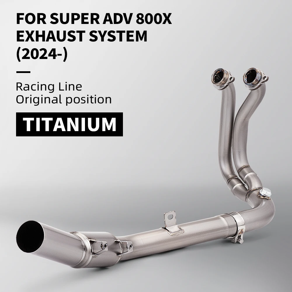 

For KOVE 800X 800 X Rally Adventure Pro Motorcycle Titanium alloy Front Pipe 60MM ADV Escape Header Tube