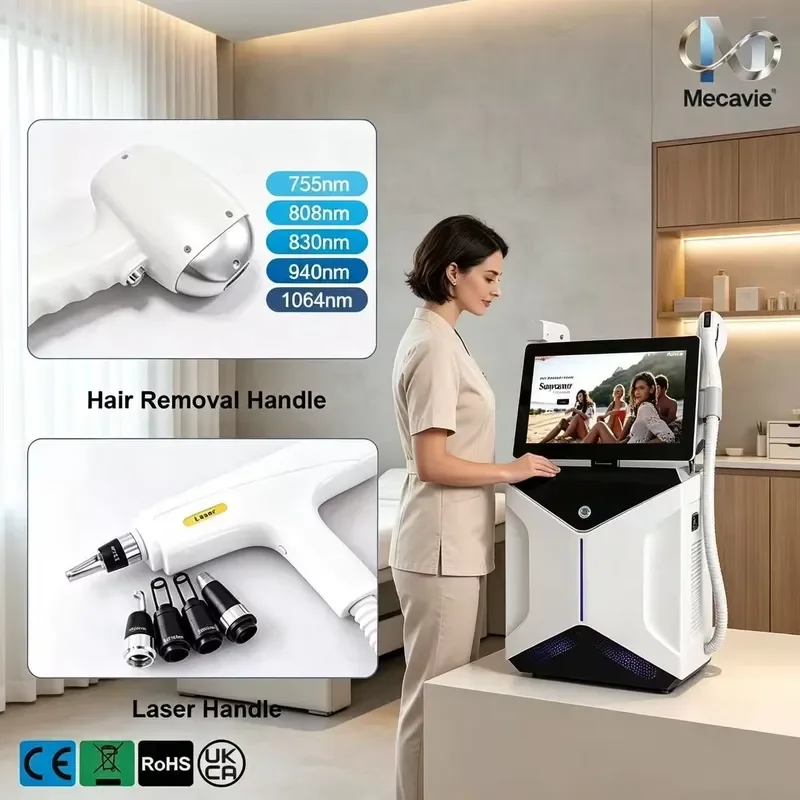 5‑Wavelength Salon Machine 5000W High Power 10 Inch Touch Screen 2 IN1 Rejuvenation Device