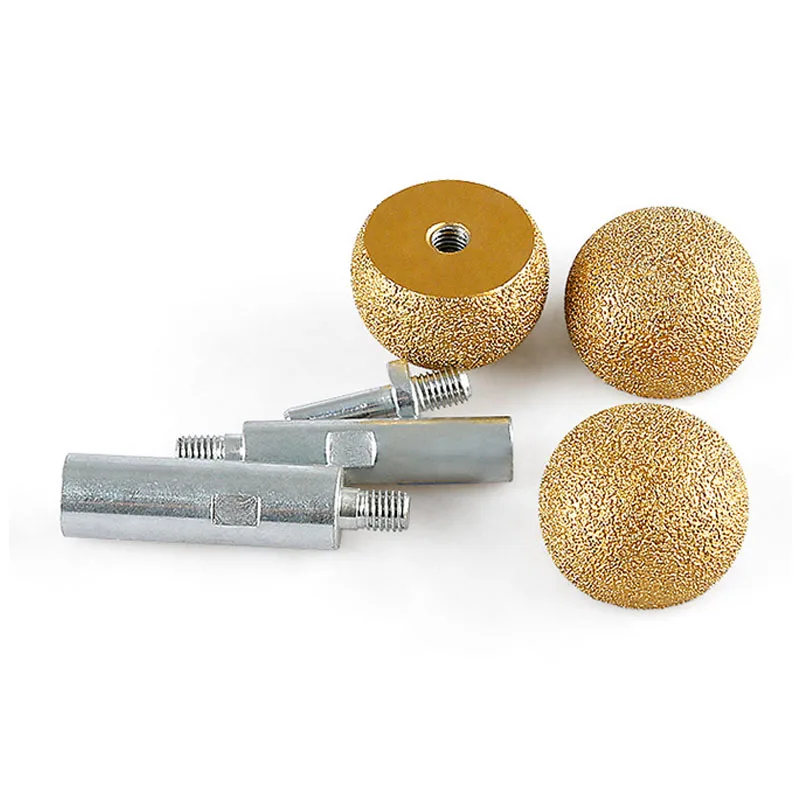 Spherical Diamond Grinding Bit Round Grinding Head Trimming Wheel M10 Thread for Stone Flowerpot Cobblestone Granite Marble Rock