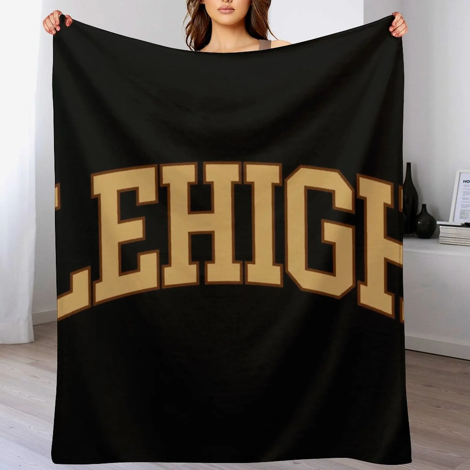 lehigh - college font curved Throw Blanket cosplay anime Bed covers Summer Beddings Blankets