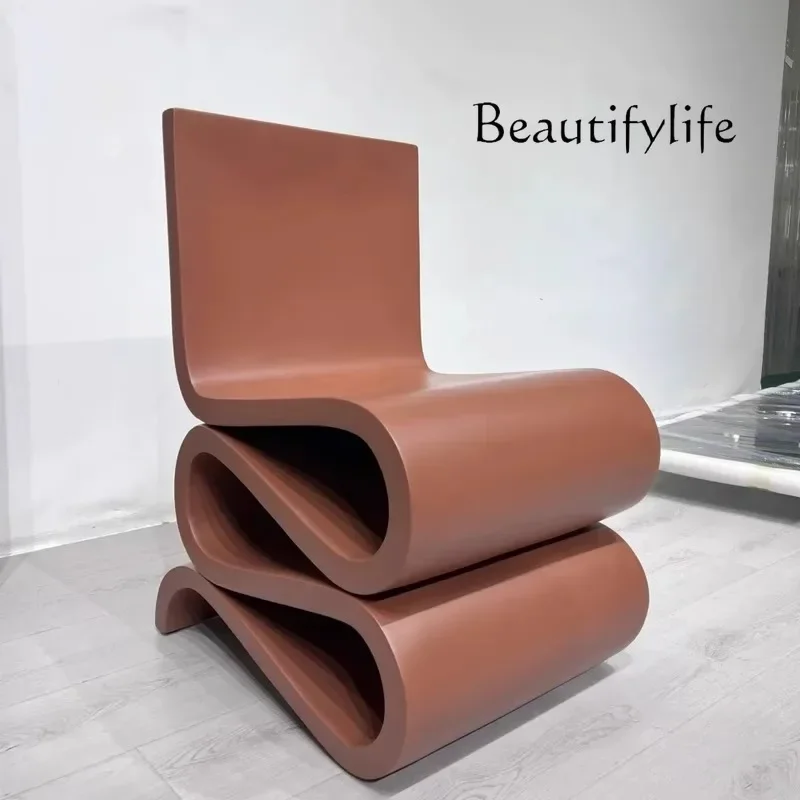 NNNordic Light Luxury Designer Creative FRP Modern Art Casual Backrest Single Chair