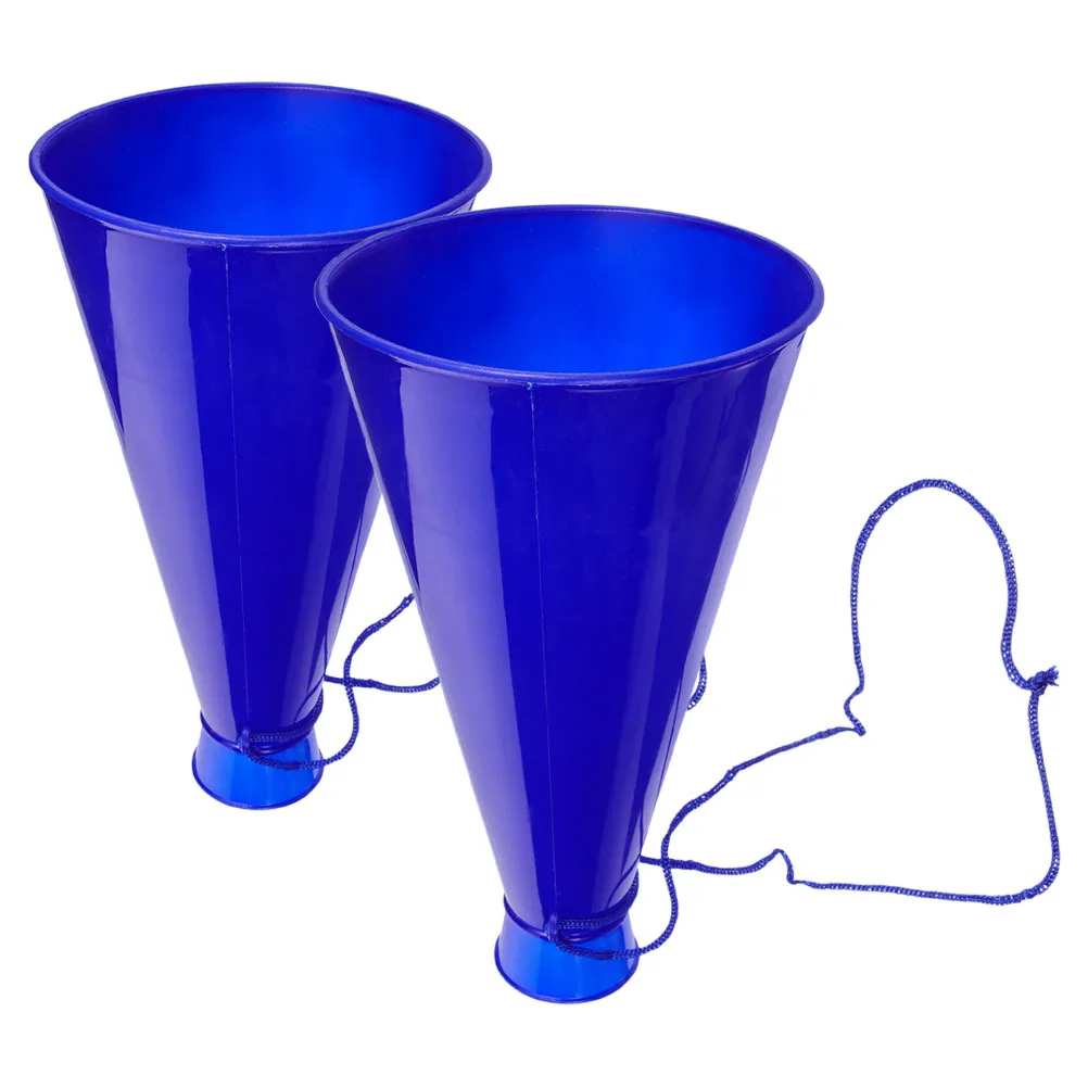 

2 pcs Party Cheering Horns Durable Plastic Megaphones For Kids Noise Makers Sports Events Birthday Football Games Portable