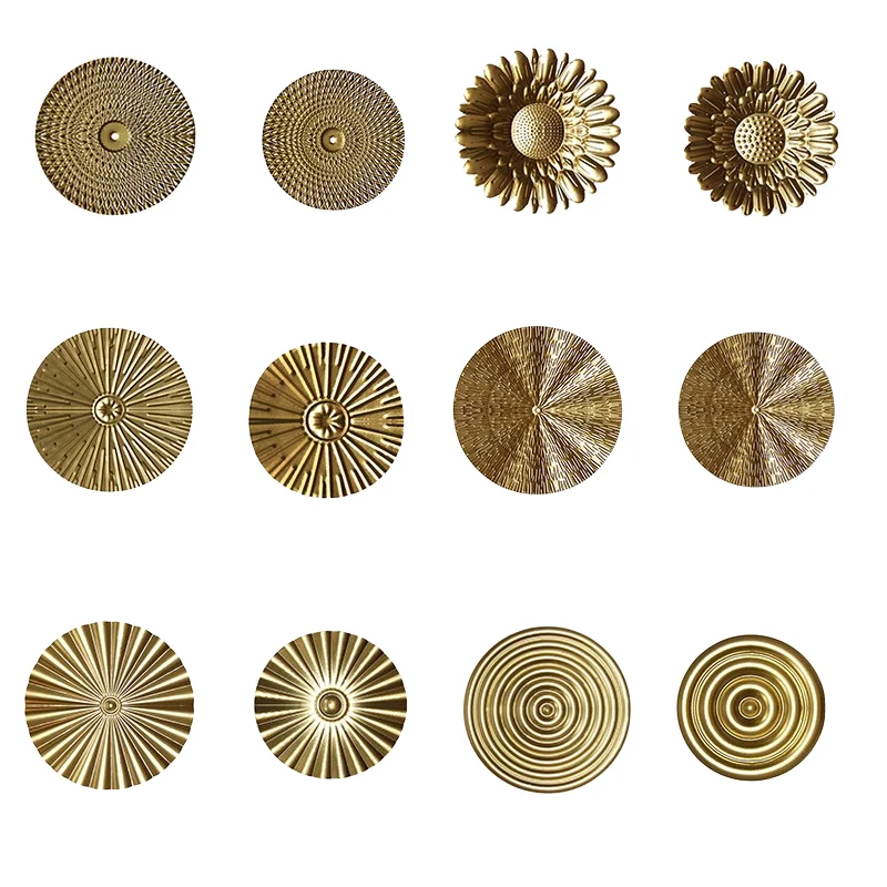 

1PC Nordic Light Luxury Round Wall Hanging Decor Golden Wall Decoration Pendant Metal Irregular Disc Iron Room Home Decor