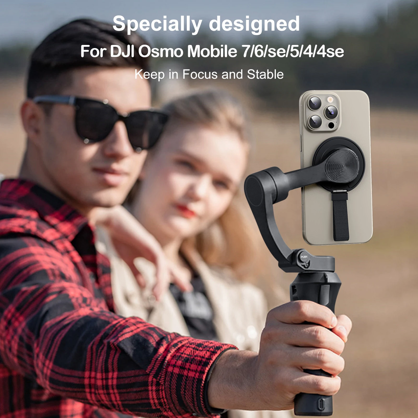 Voor DJI Osmo 7/7P Magnetische Ring Klem Houder Voor Magsafe Adapter Handheld Stabilizer Quick Release Module Mount accessoires