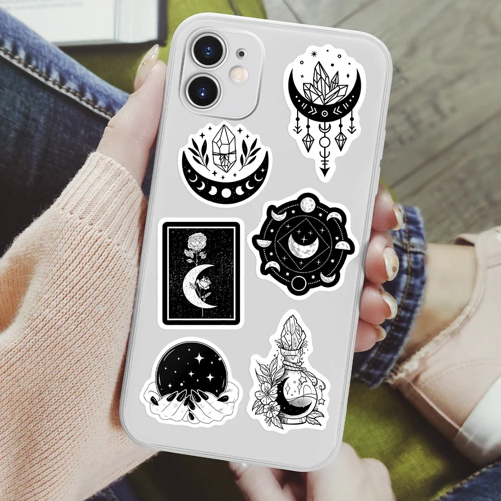 Cool Gothic Moon Aesthetic Stickers DIY Toy Gift Decorative Graffiti Decal for Phone Luggage Laptop Bottles Scrapbook Waterproof