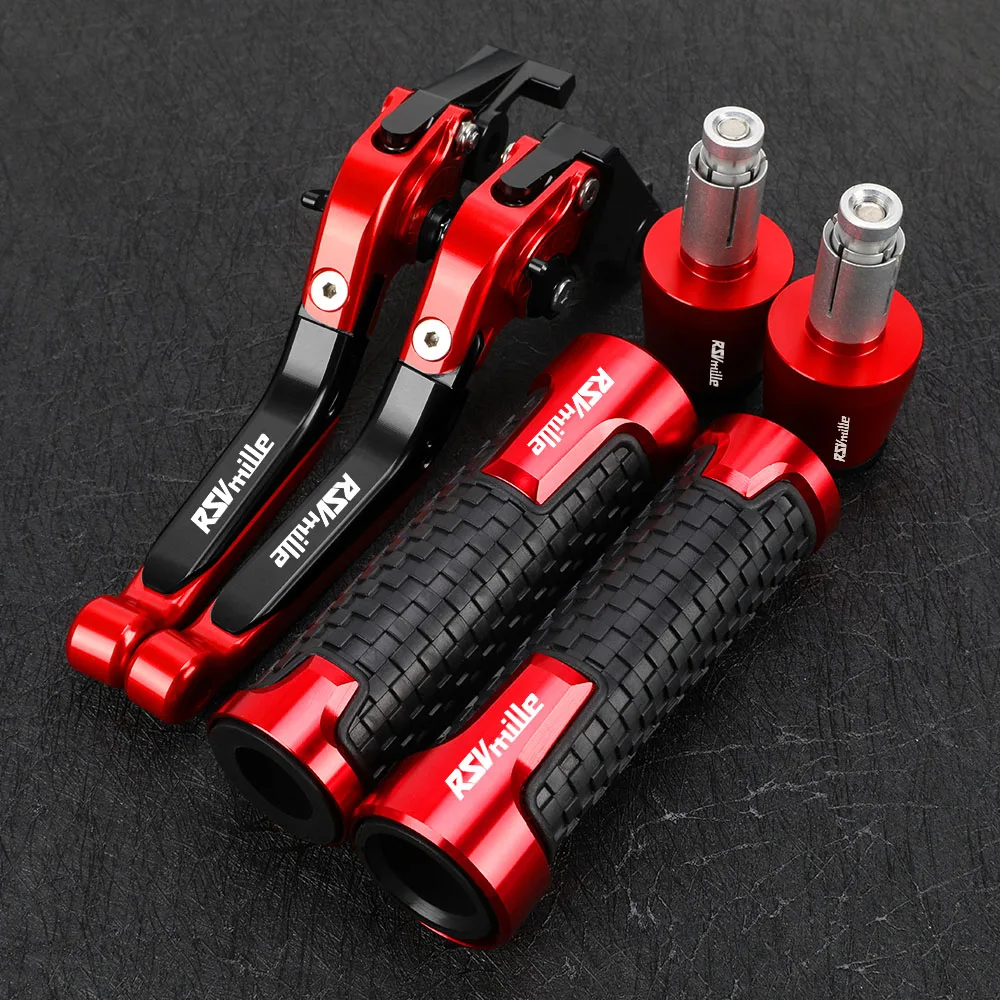 

Motorcycle Foldable Brake Clutch Levers 22MM 24MM Handlebar Handle Grips Ends For Aprilia RSV 1000R MILLE 2004-2008 RSV MILLE /R